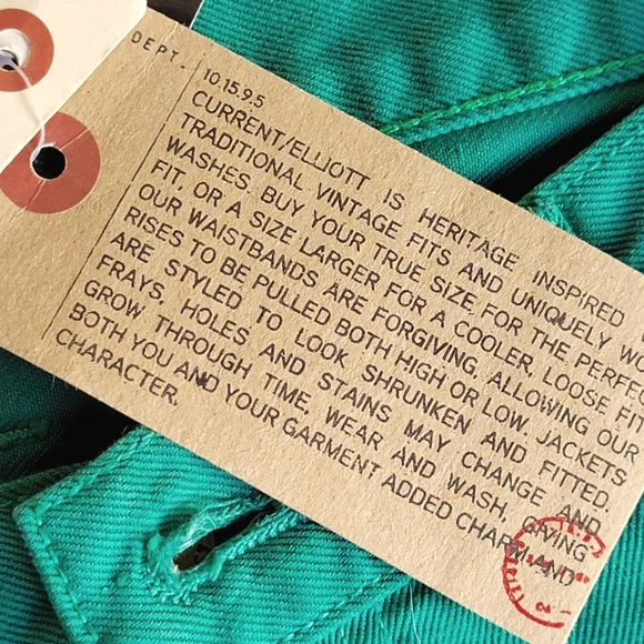 🌟 NWT CURRENT/ELLIOT Ultramarine Green Trendy Women's Boyfriend Shorts Size 29 - Picture 10 of 11